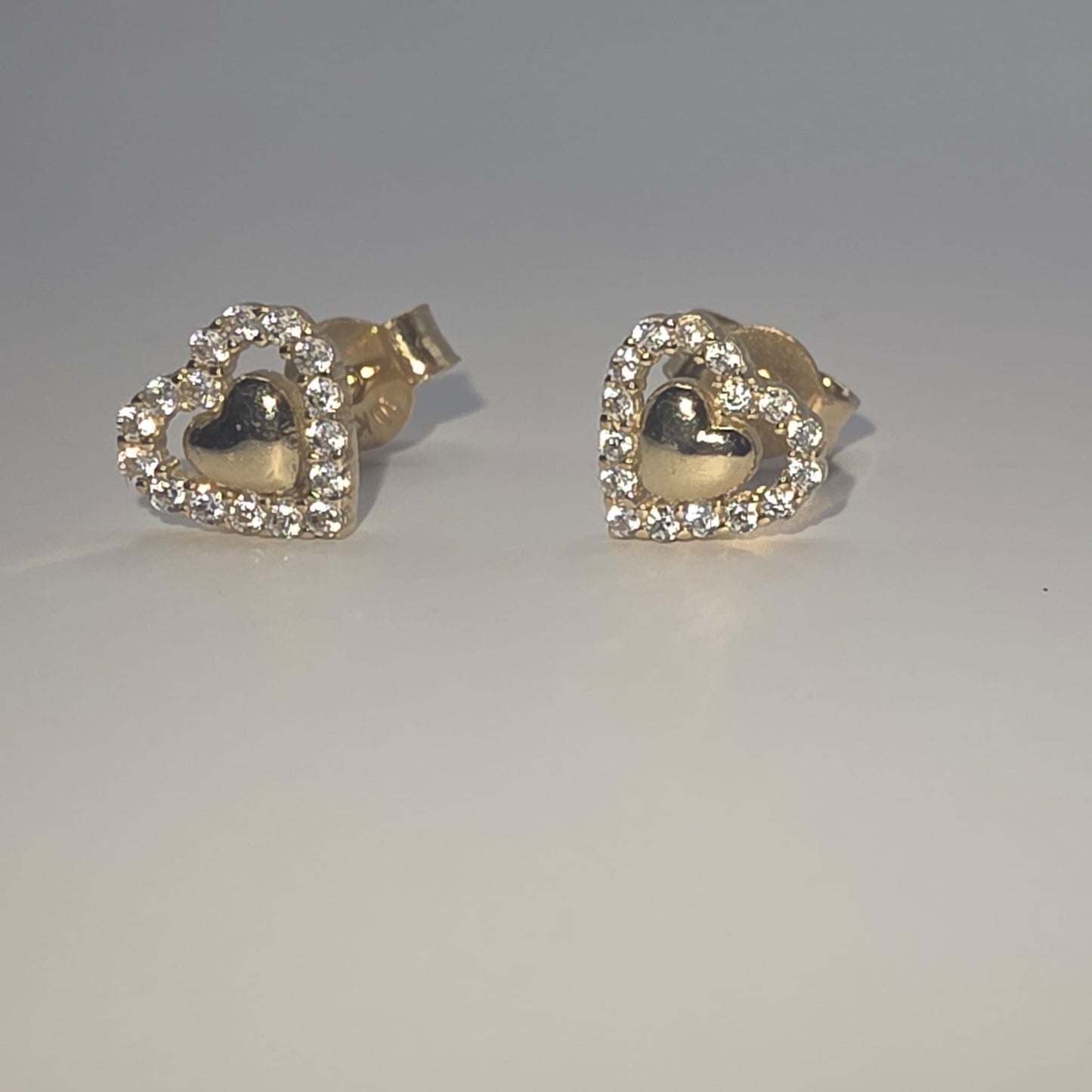 HEART STUD EARRING 10K