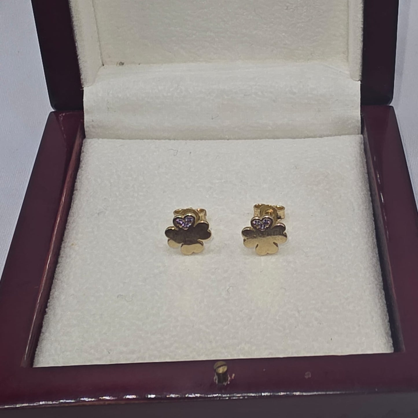 FLOWER STUD EARRING 10K