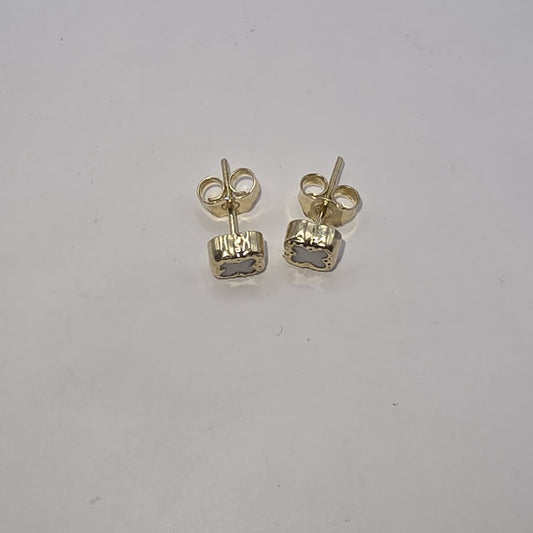 CLOVER STUD EARRING 10K