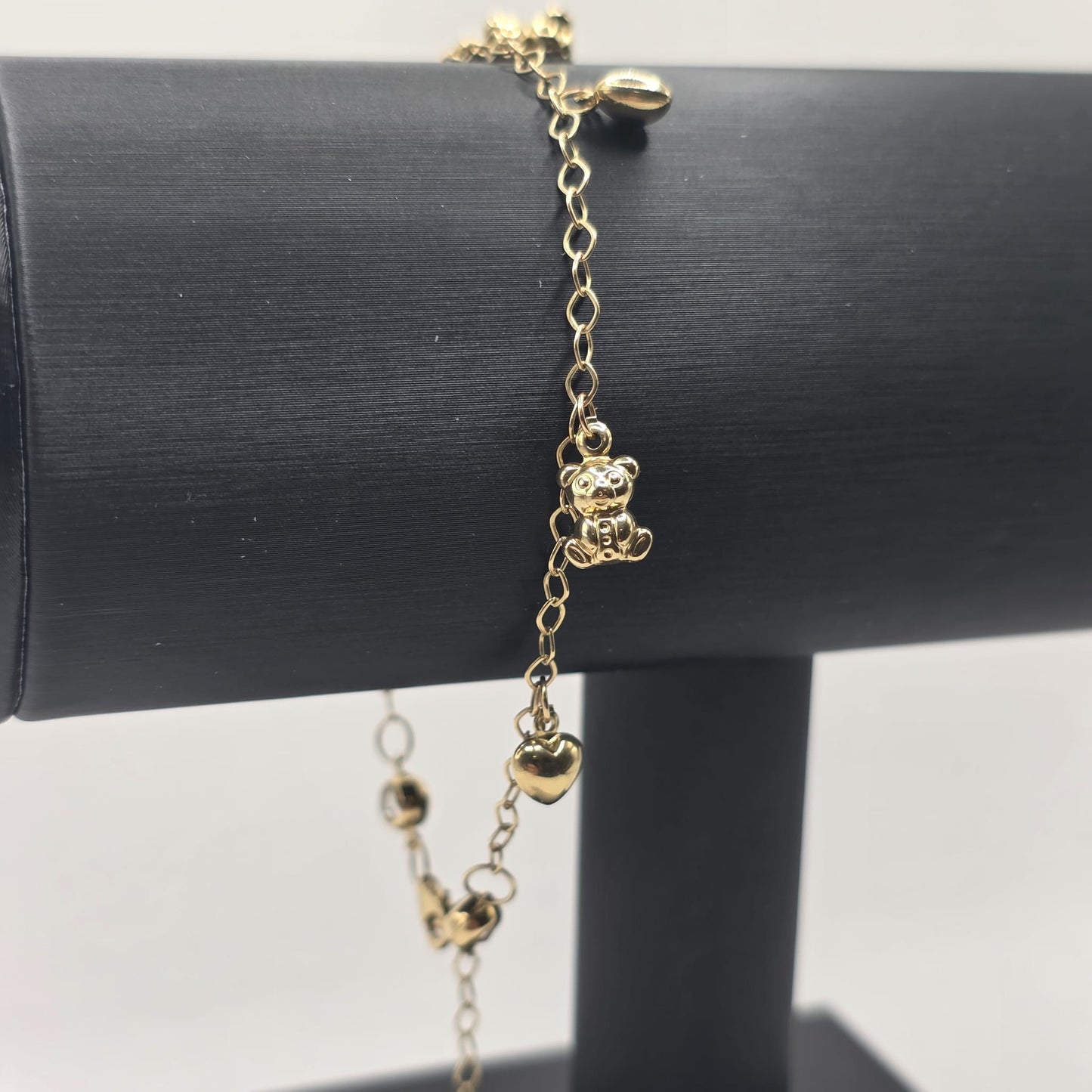 BEAR AND HEART BRACELET 14K