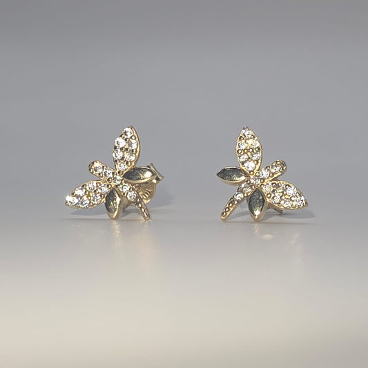 DRAGONFLY STUD EARRING 10K