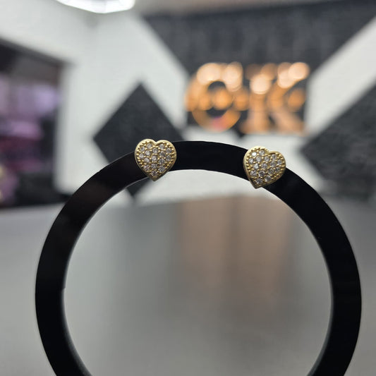 HEART STUD EARRING 10K