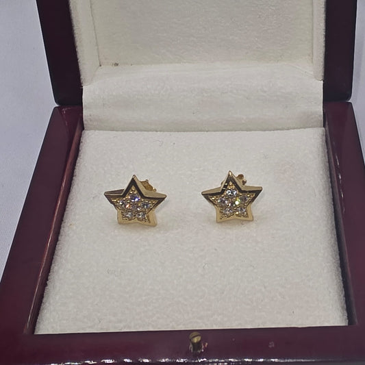 STAR STUD EARRING 10K