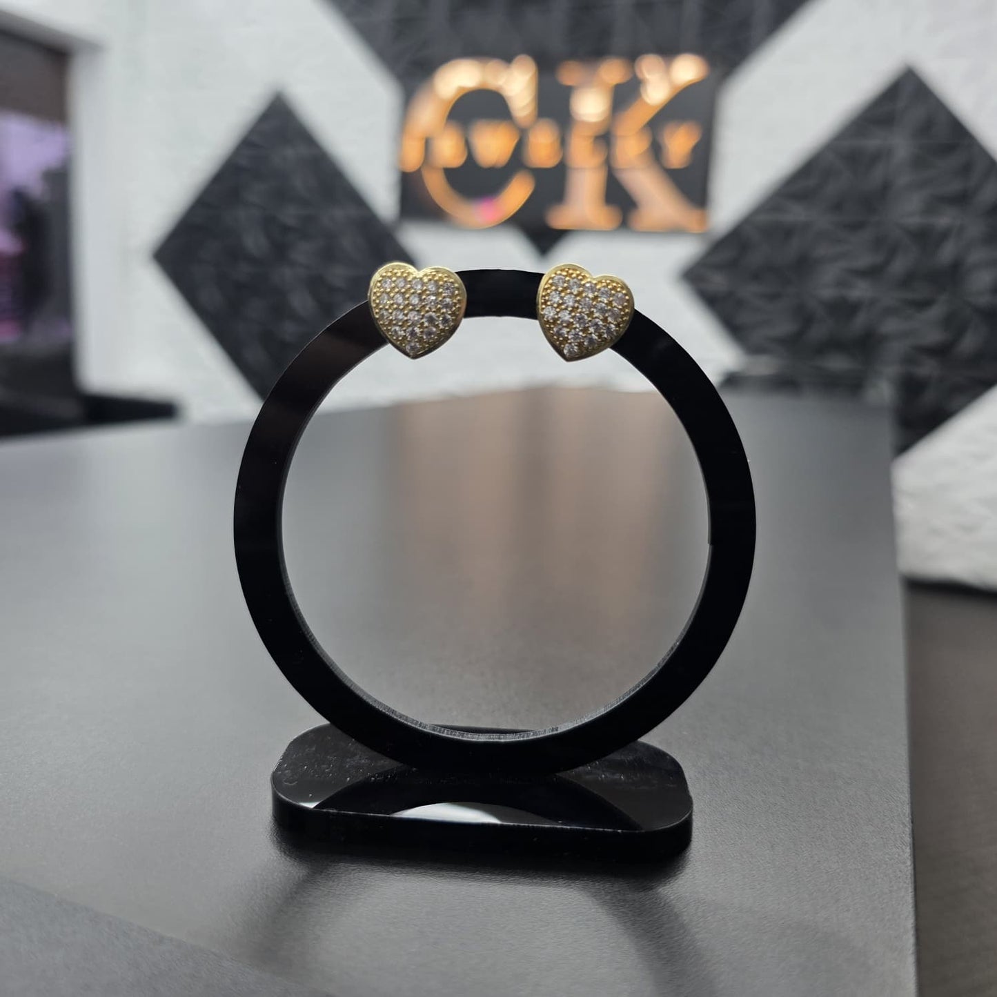 HEART STUD EARRING 10K