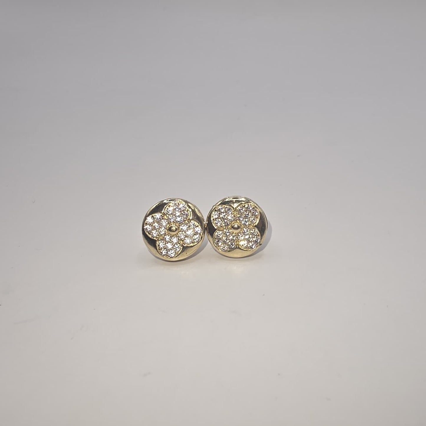 FLOWER STUD EARRING 10K