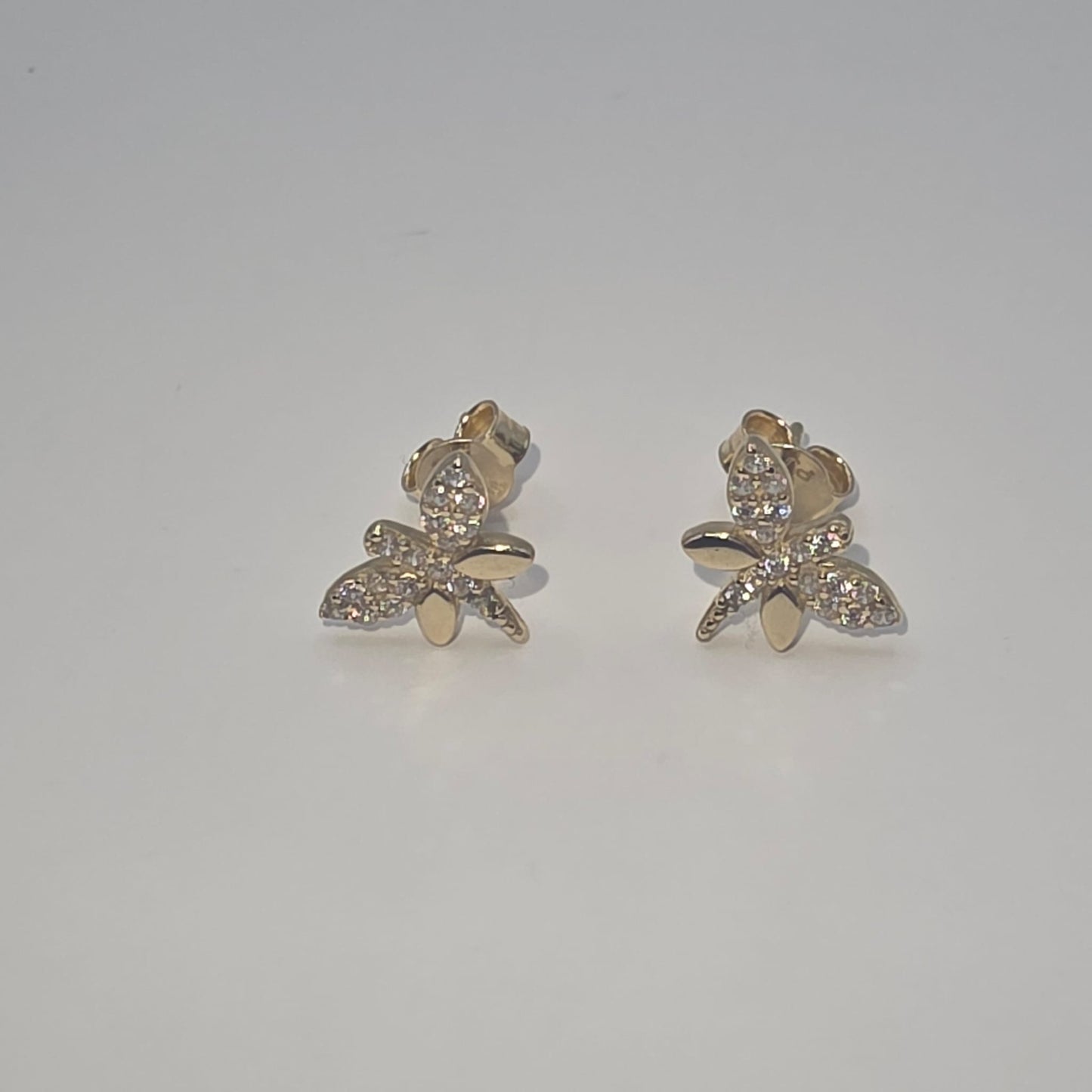 DRAGONFLY STUD EARRING 10K