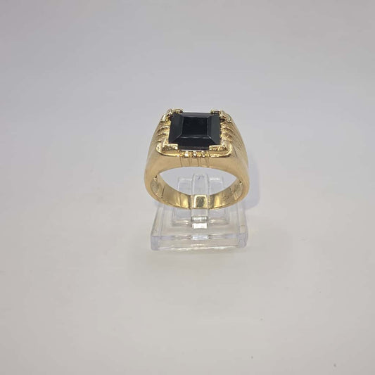 BLACK STONE RING 10K