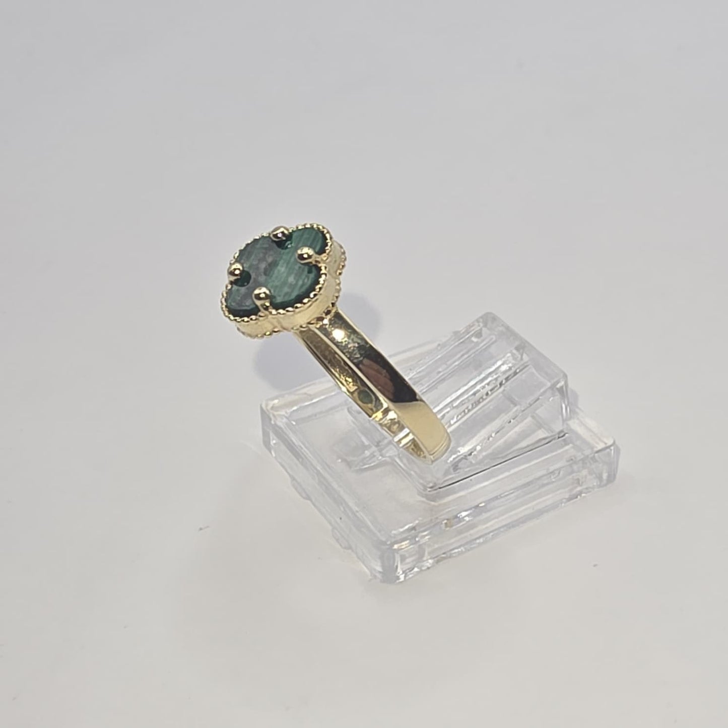GREEN CLOVER RING 10K