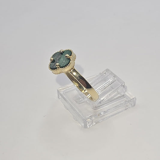 GREEN CLOVER RING 10K