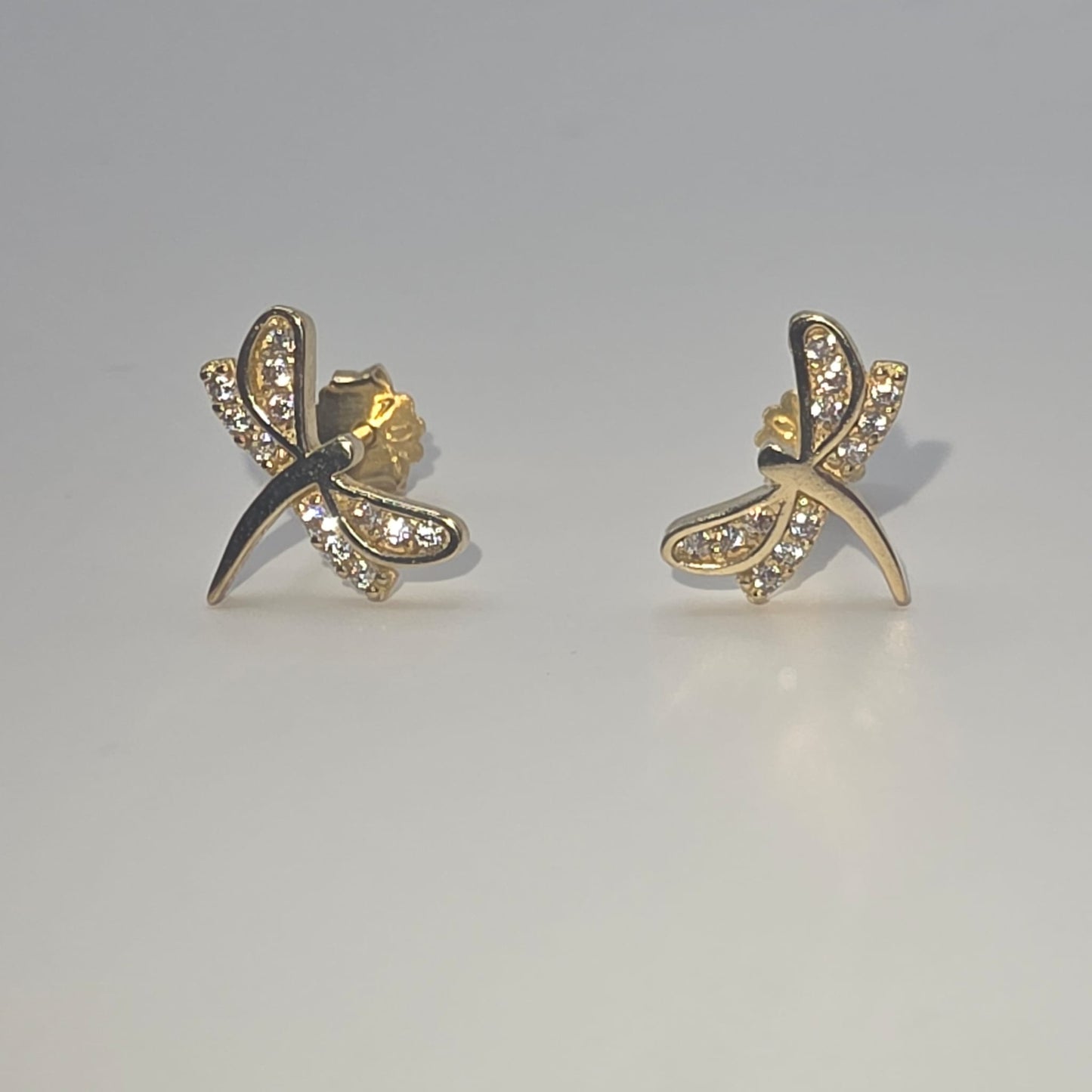 DRAGONFLY STUD EARRING 10K