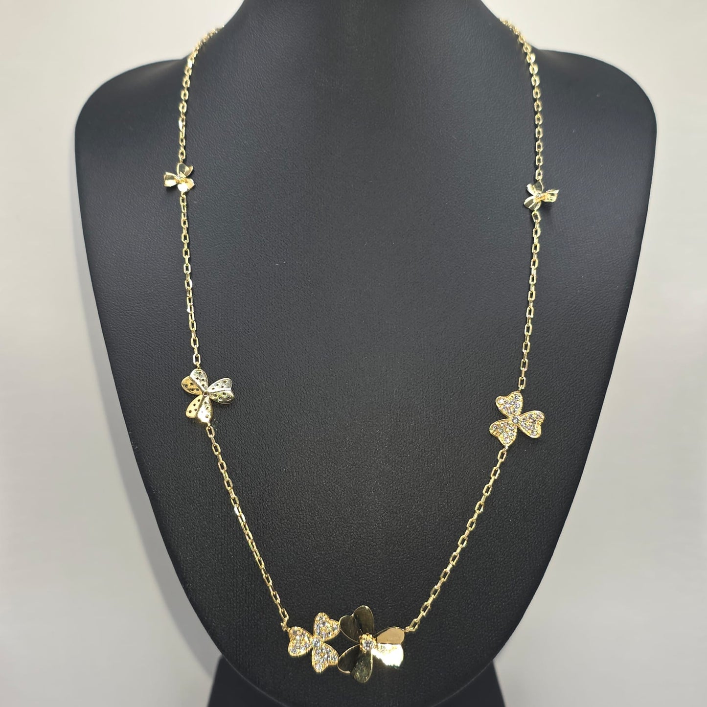 FLOWER NECKLACE 14K