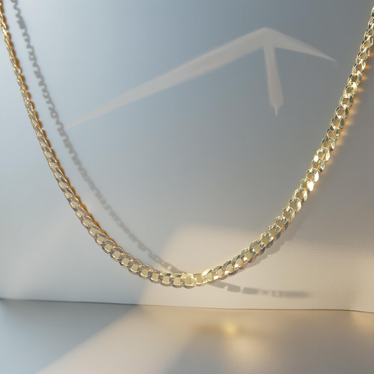 CUBAN CURB CHAIN 10k 3mm 20 inch
