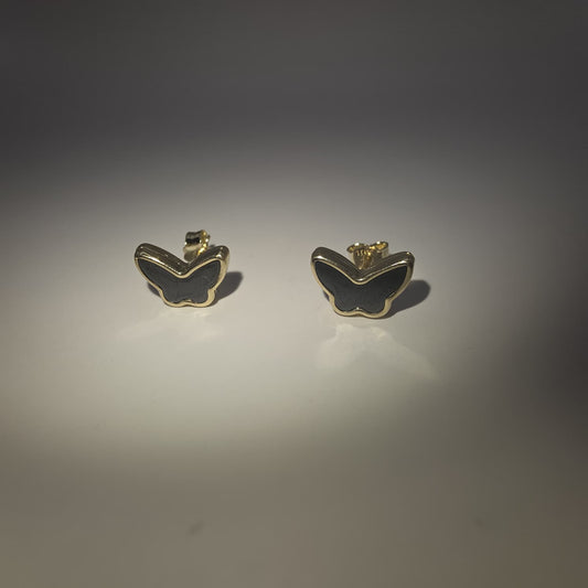 BUTTERFLY STUD EARRING 10K