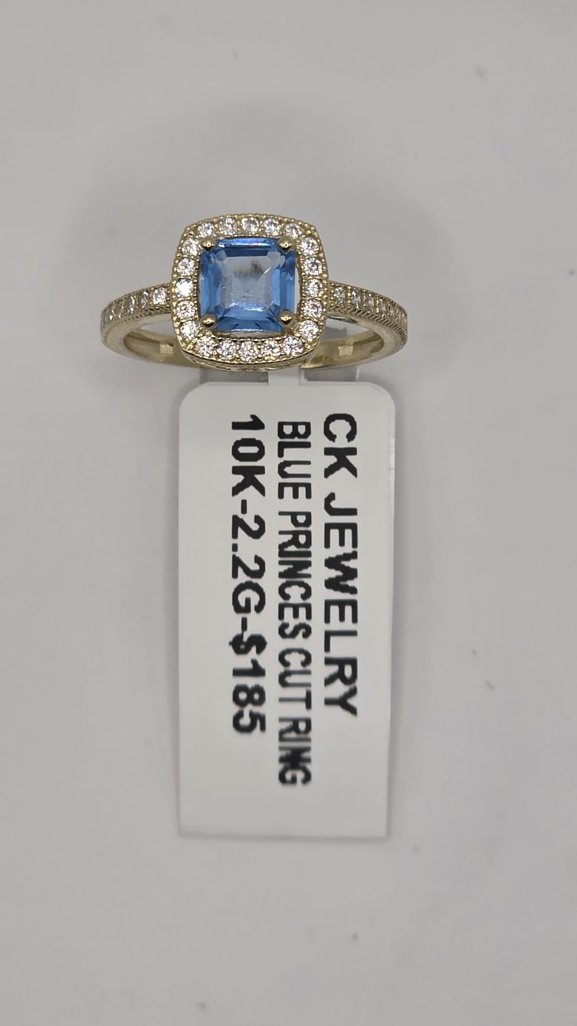 BLUE PRINCES CUT RING