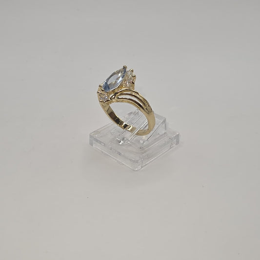 AQUAMARINE RING 10K