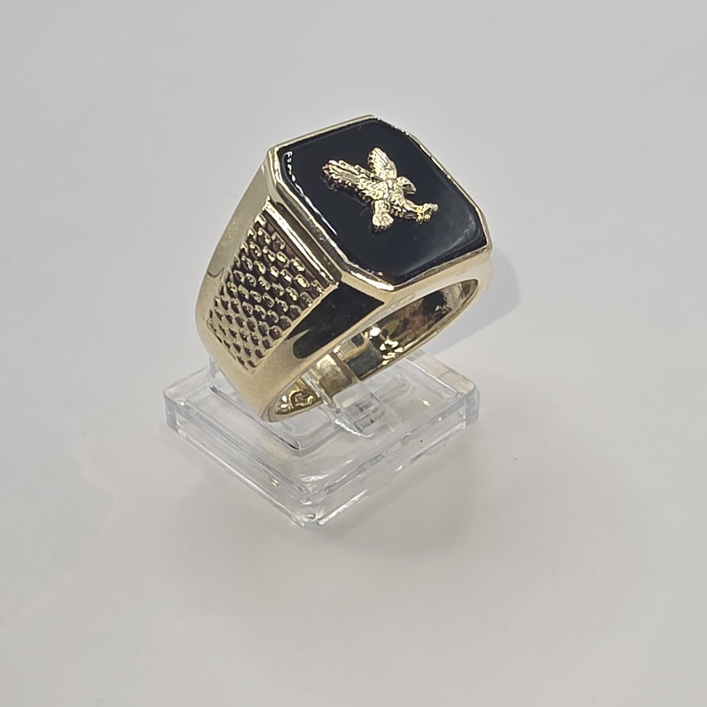 EAGLE ONYX RING 10K
