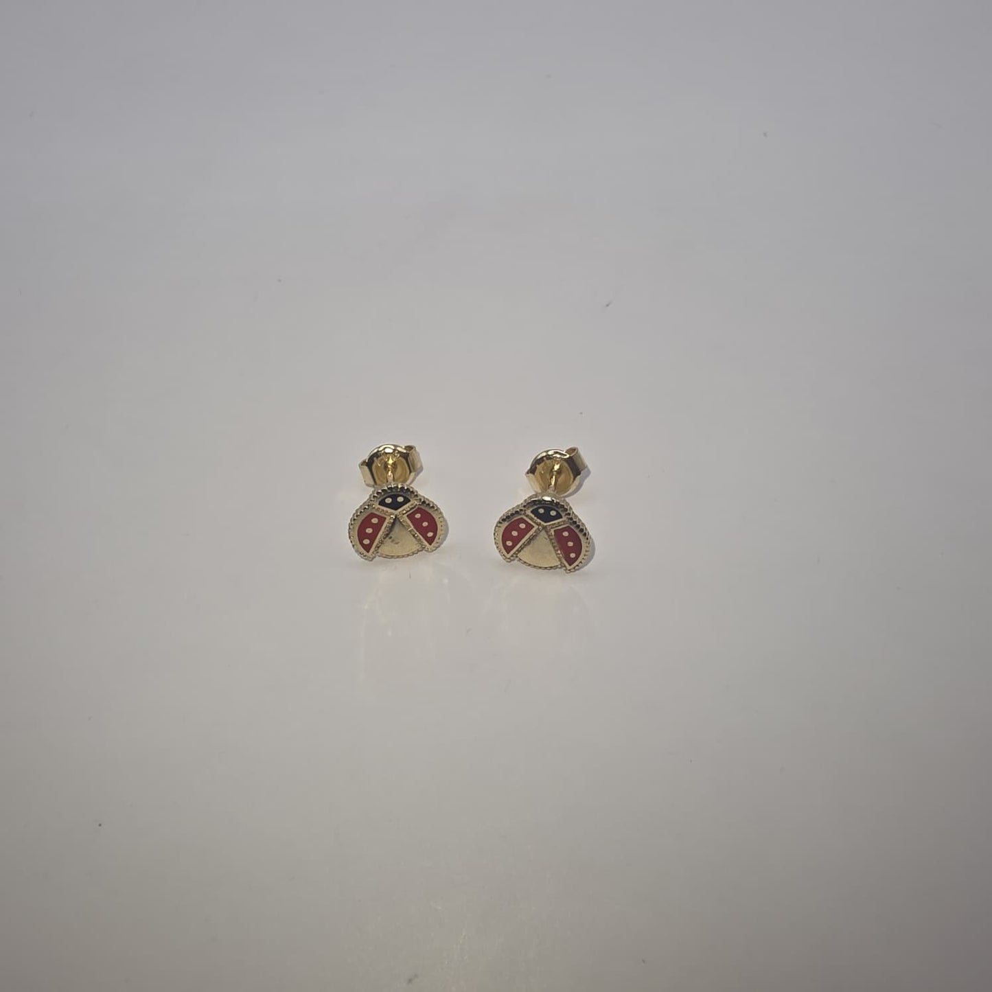 LADYBUG STUD EARRING 10K