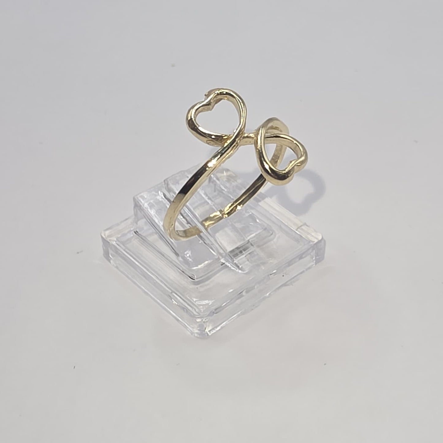 LINKED HEART RING 10K