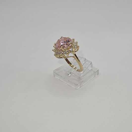 PINK HEART RING 10K