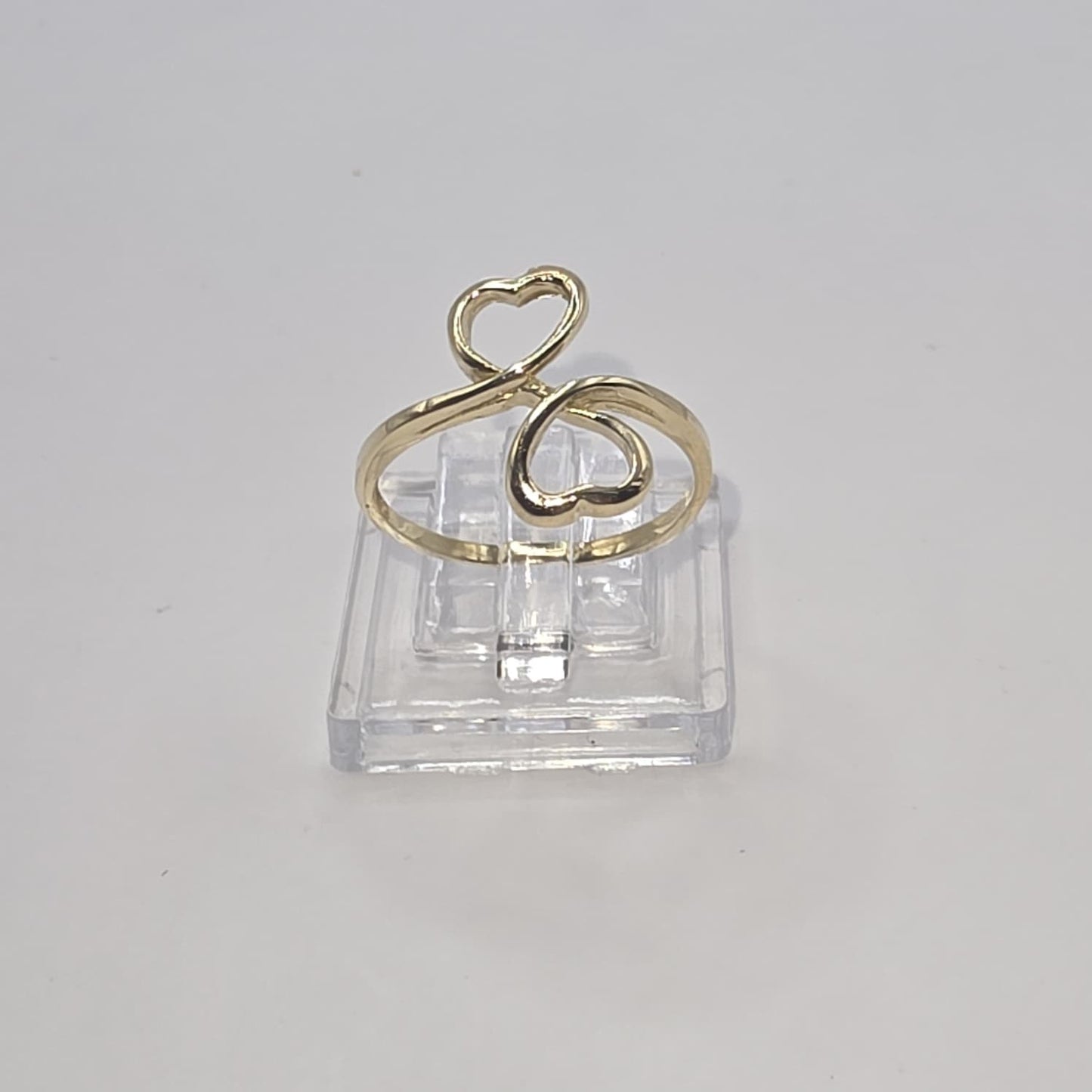 LINKED HEART RING 10K