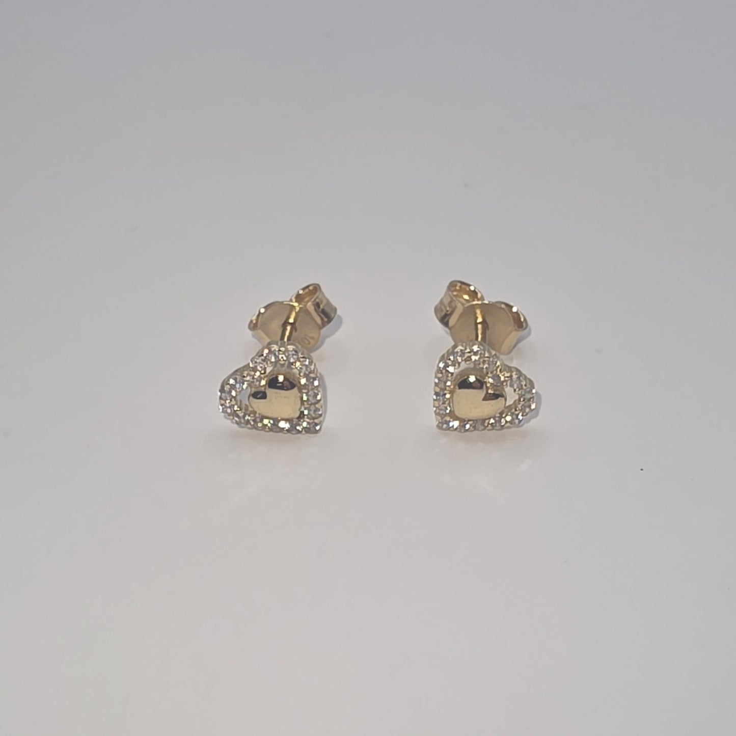 HEART STUD EARRING 10K