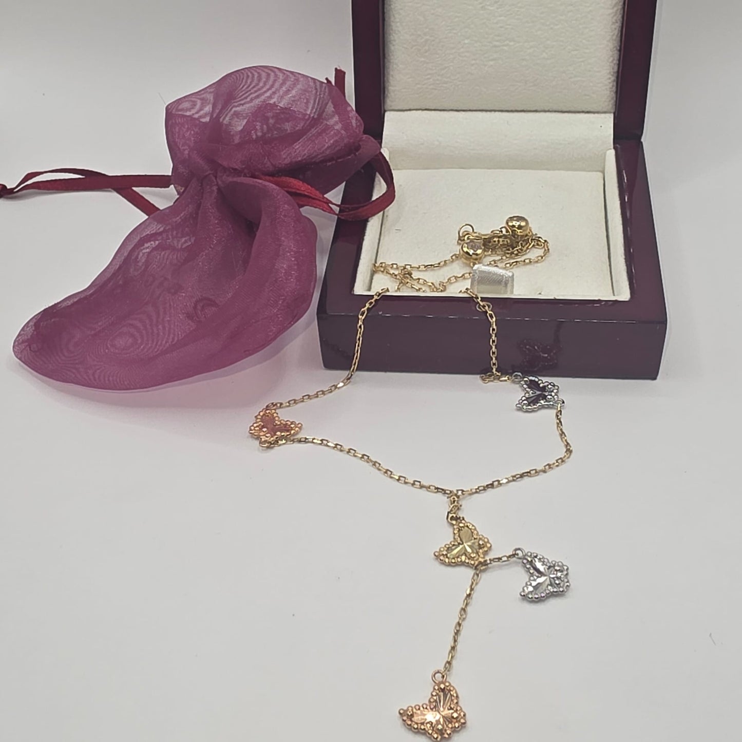 BUTTERFLY NECKLACE 14K