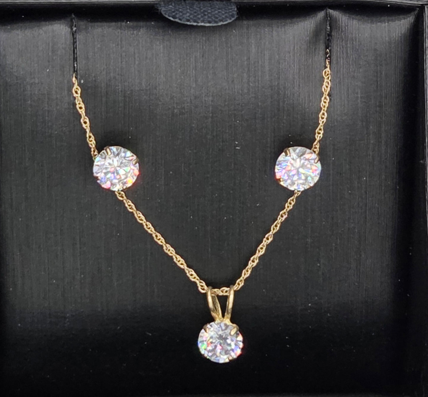 BHIRTH STONE NECKLACE SET APRIL