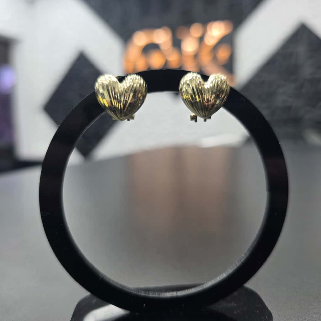 HEART STUD EARRING 10K