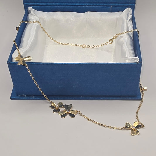 FLOWER NECKLACE 14K
