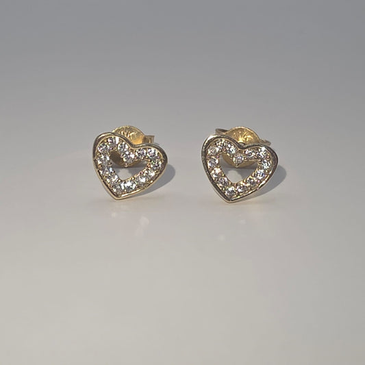 HEART STUD EARRING 10K