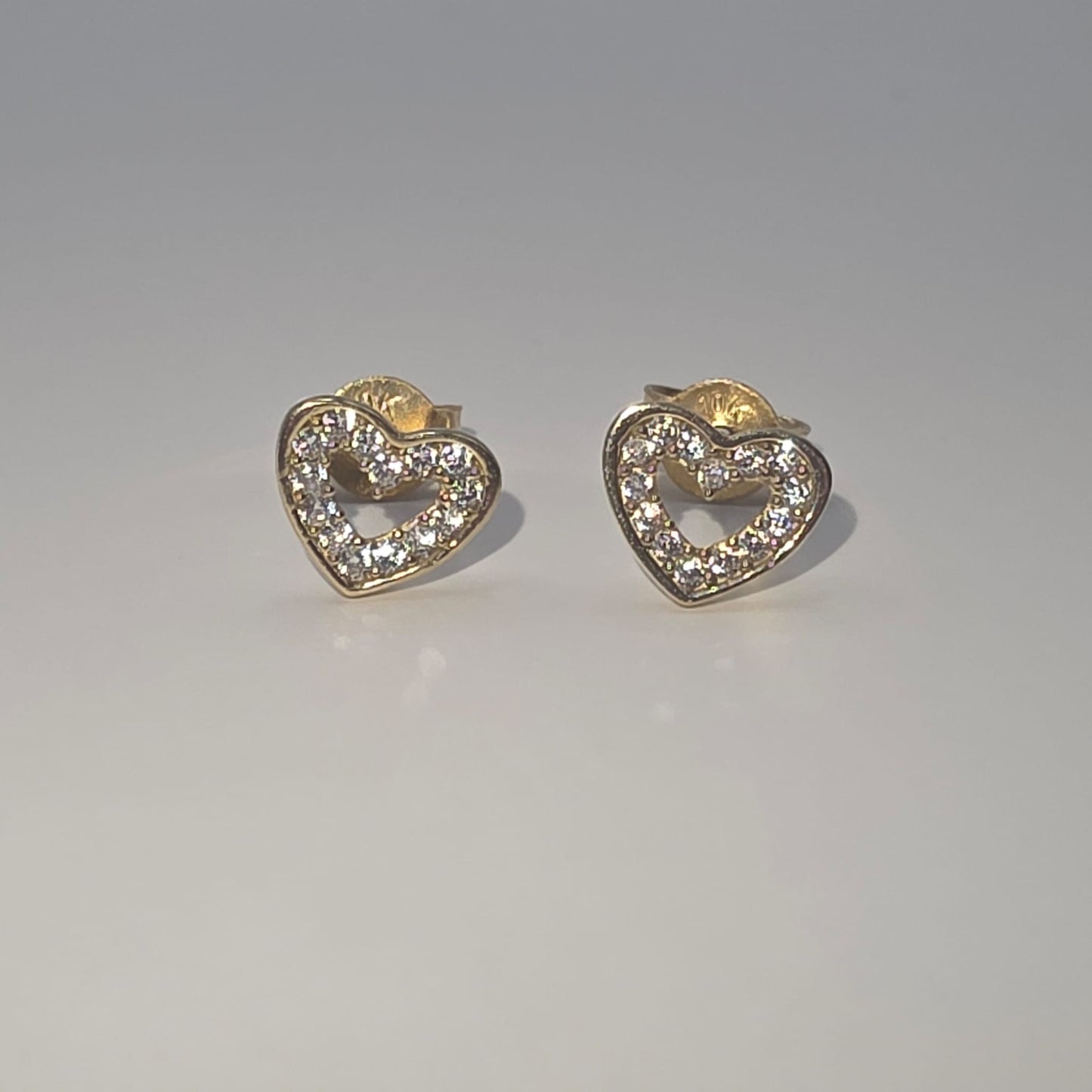HEART STUD EARRING 10K