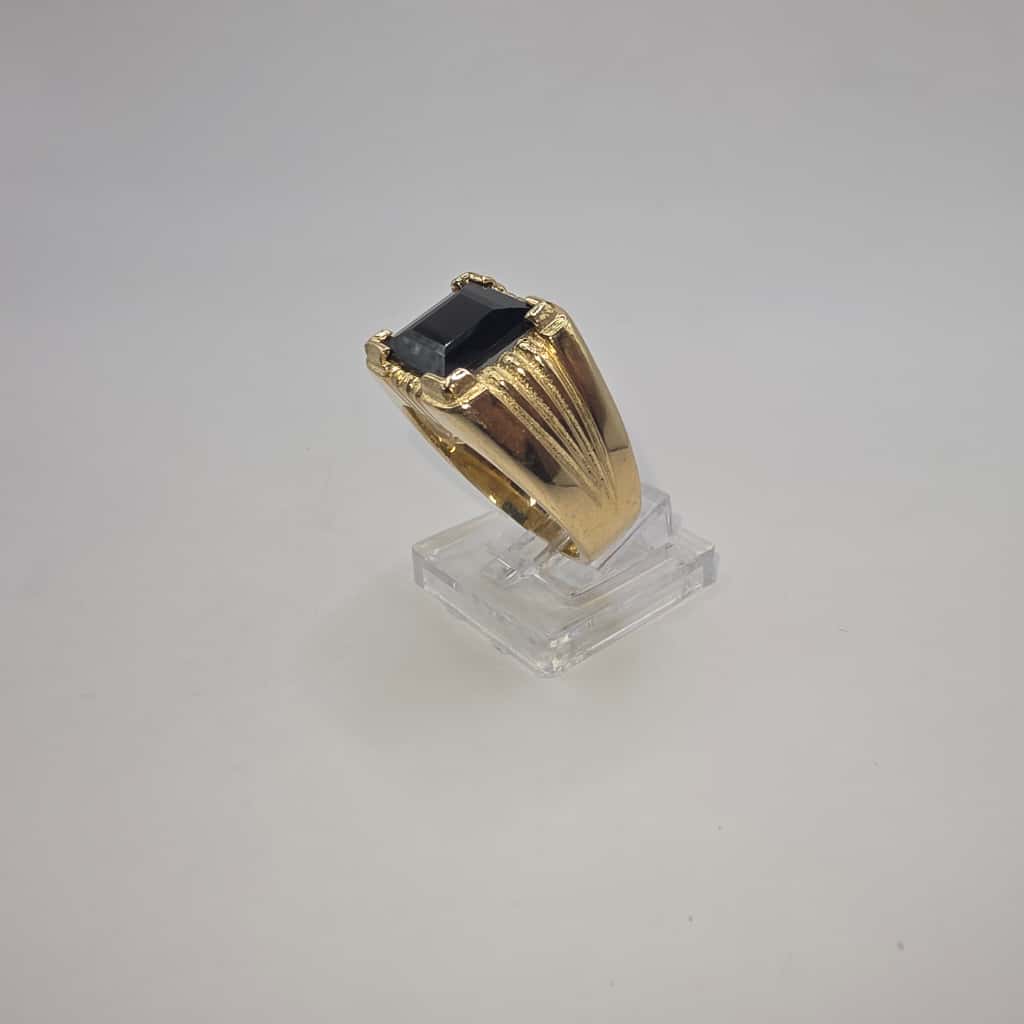 BLACK STONE RING 10K