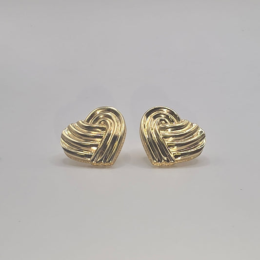 HEART STUD EARRING 10K
