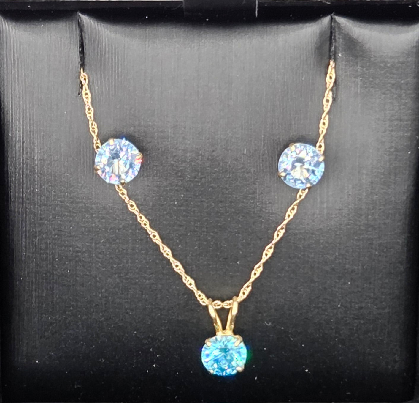 BIRTH STONE NEKLACE SET MARCH