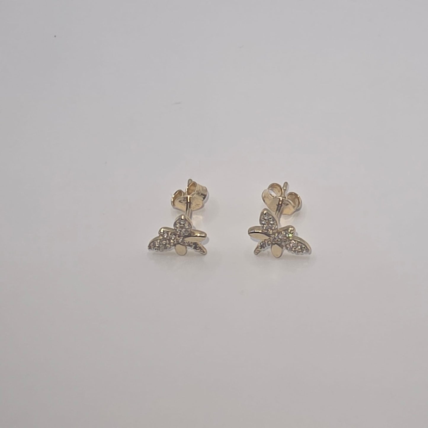 DRAGONFLY STUD EARRING 10K
