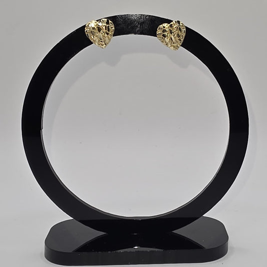 HEART STUD EARRING 14K