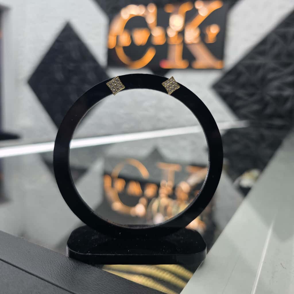 SQUARE STUD EARRING 10K