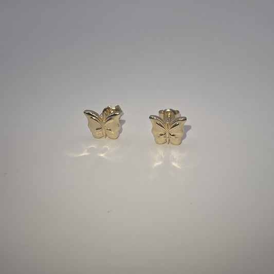 BUTTERFLY STUD EARRING 10K