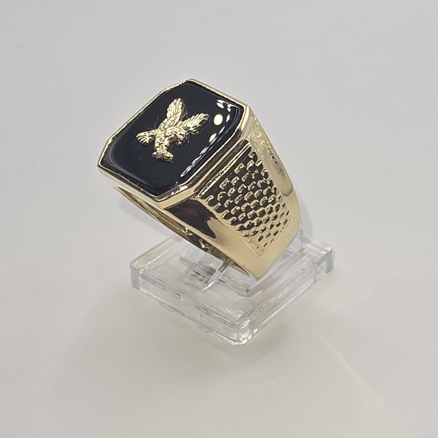 EAGLE ONYX RING 10K