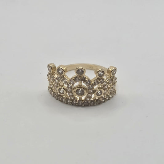 BIG CROWN RING 10K