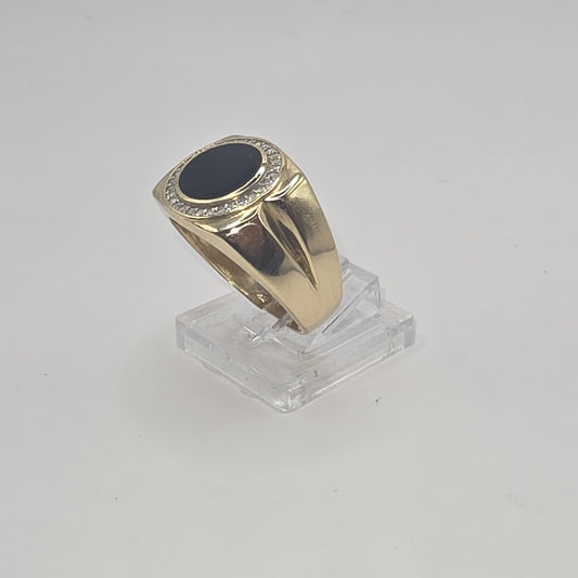 BLACK ONYX RING 14K