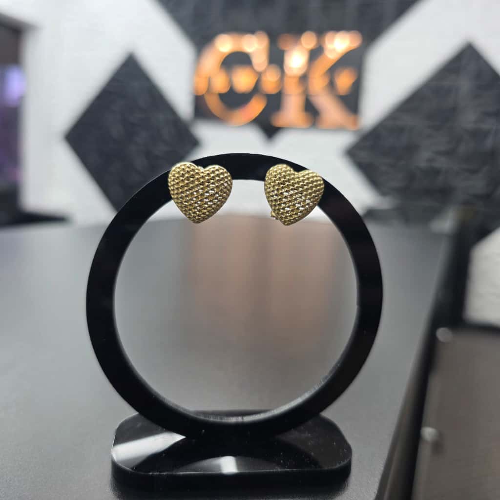 HEART STUD EARRING 10K
