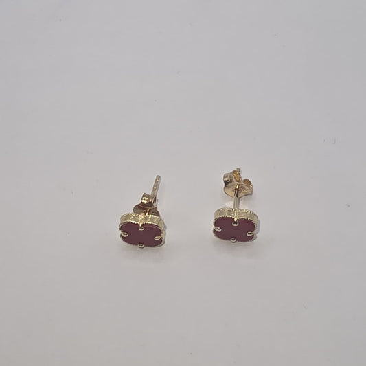 CLOVER STUD EARRING 10K