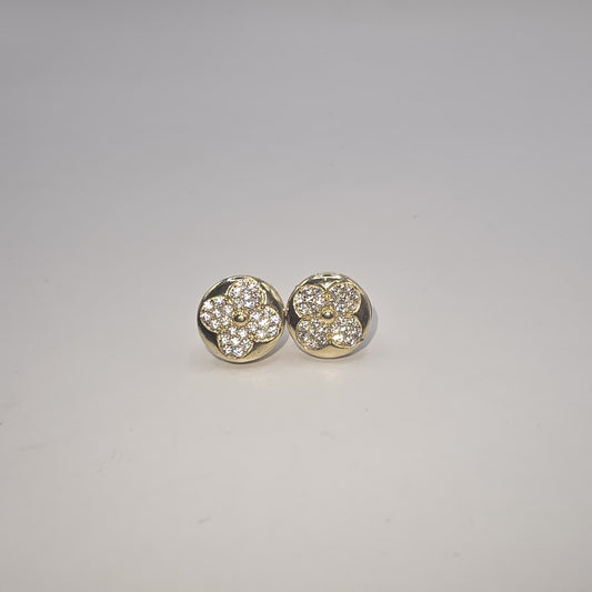 FLOWER STUD EARRING 10K