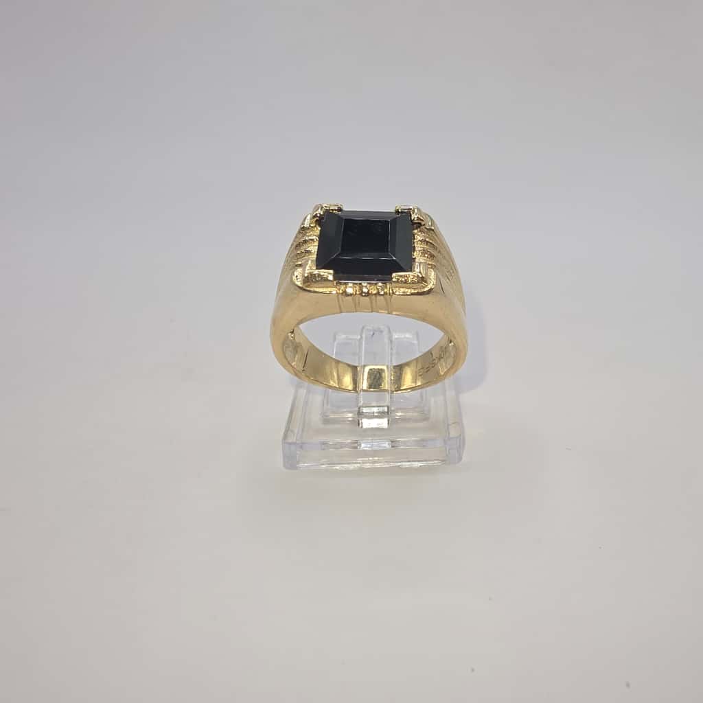 BLACK STONE RING 10K