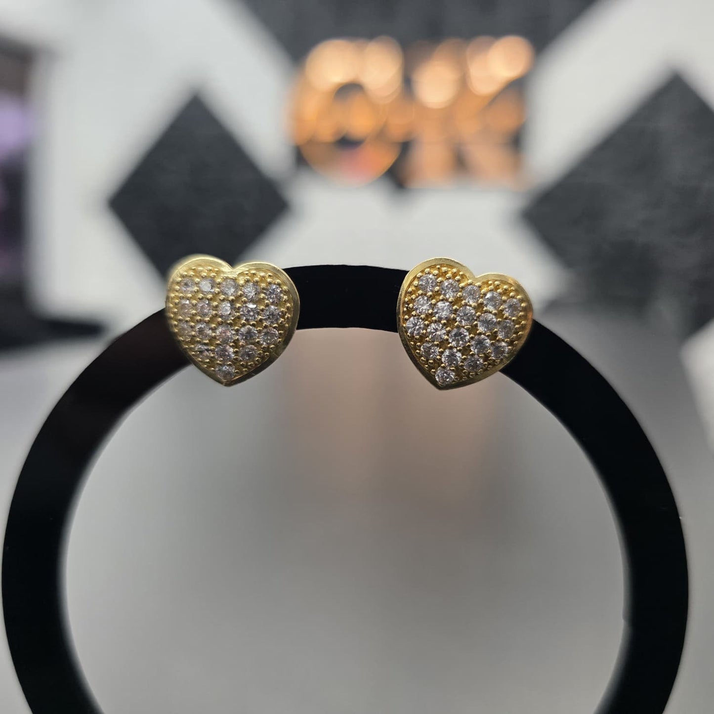 HEART STUD EARRING 10K