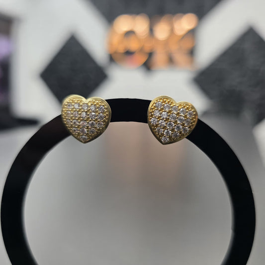 HEART STUD EARRING 10K