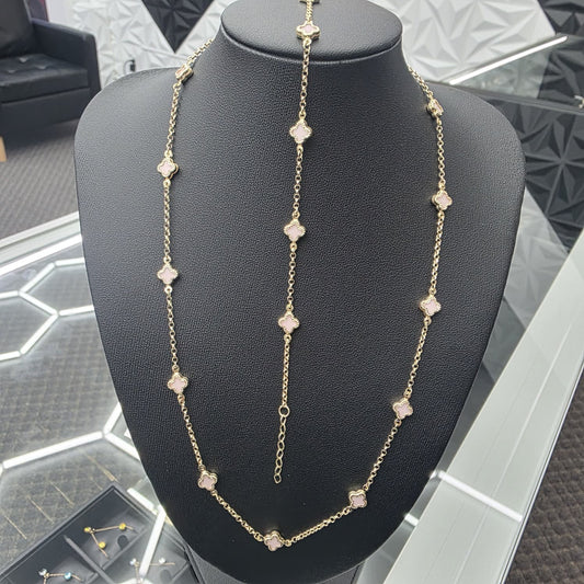 PINK CLOVER BRACELET 10K