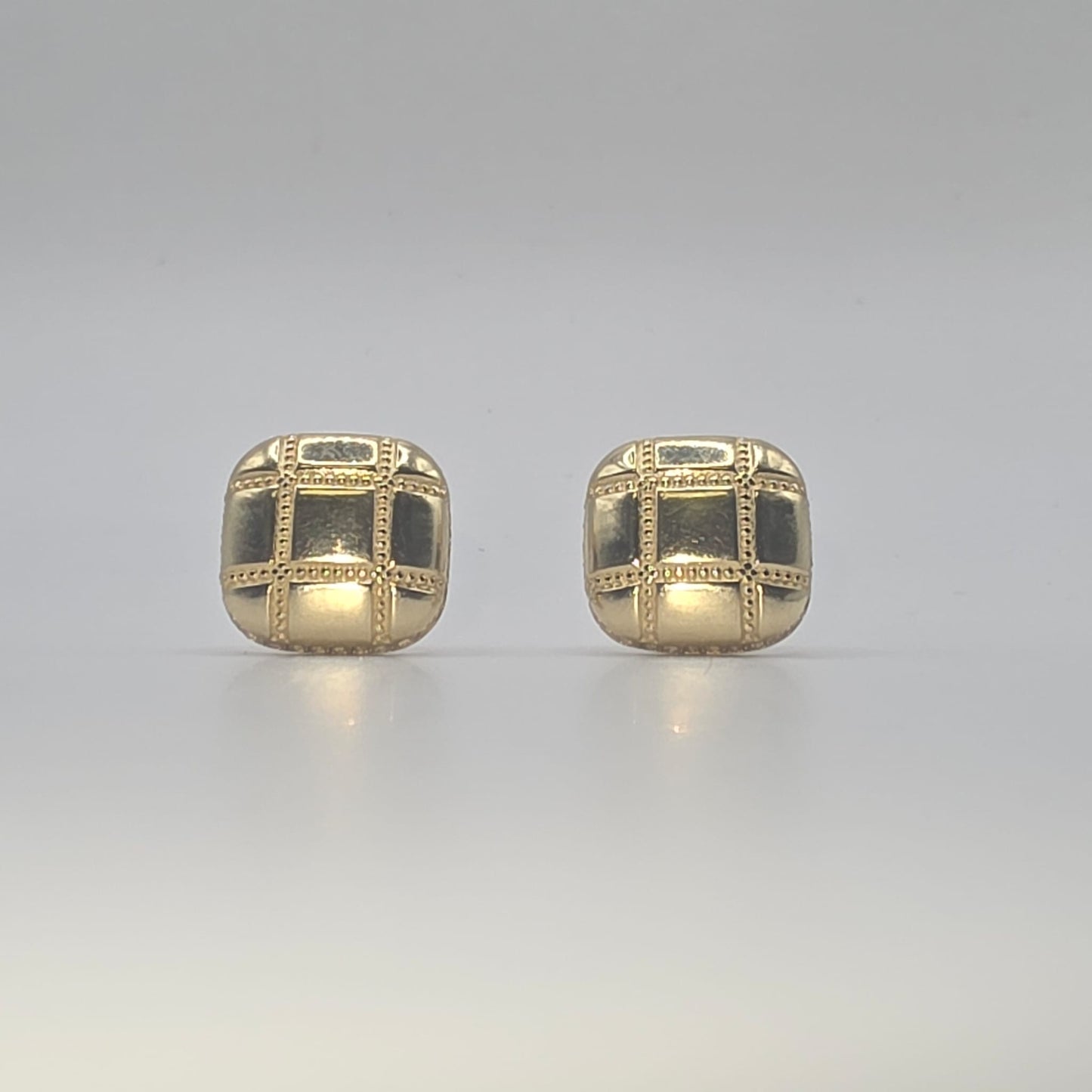 SQUARE STUD EARRING 10K