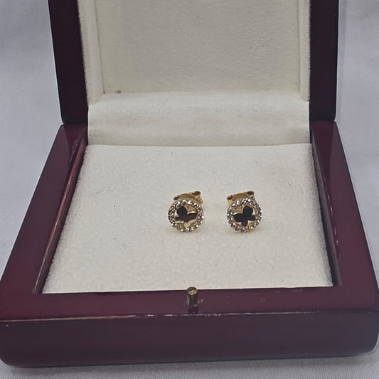 BUTTERFLY STUD EARRING 10K